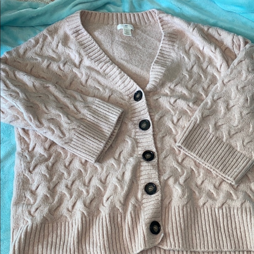 Pink cardigan